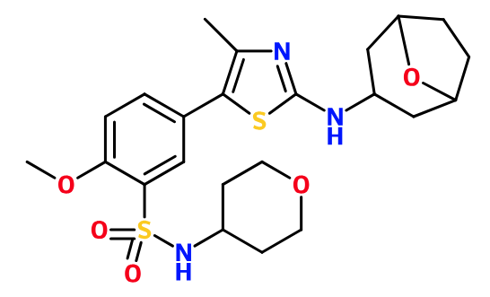 (image for) MC085540 2-Methoxy-5-[4-methyl-2-(8-oxa-bicyclo[3.2.1]oct-3-ylamino)-thiazol-5-yl]-N-(tetrahydro-pyran-4-yl)-benzenesulfonamide
